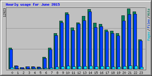 Hourly usage for June 2015